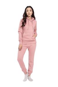 Ensemble jogging femme en molleton uni personnalisé, 2 pièces, sweat-shirt et pantalon de sport - Product Image 3