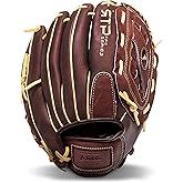 Tan Leather <b>Baseball</b> <b>Glove</b> Adjustable Hook and Loop Wrist Strap Right-Handed Throw Fielding Catching Catcher Adult Training All - Product Image 3