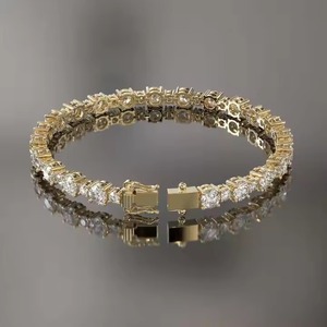 NEW Moissanite Diamond Bracelet <b>for</b> Women and <b>Men</b>, Mix Cut Diamond Bracelet <b>For</b> Wedding, White Gold moissanite Bracele - Product Image 4