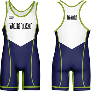 Customized Size 100% Polyester Plus Size Four-Way Stretch Quick Dry Breathable Eco-Friendly Durable <b>Wrestling</b> <b>Singlets</b> - Product Image 5