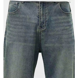 Pantalones Vaqueros de Mezclilla de Cintura Media para Hombre, Estilo Urbano, a Precio Económico, con Botones, Largos, Rectos, Lavados, Transpirables y Ecológicos - Product Image 6