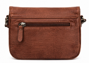 Gravs Vintage Genuine <b>Leather</b> Bohemian Fashion Lady Messenger Crossbody <b>Bag</b> Women <b>Soft</b> Shoulder Single Adjustable Strap Button - Product Image 3