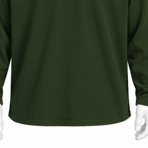 <b>Olive</b> <b>Green</b> Reversed LS Tee Oversized Long Sleeve Cotton <b>T</b> <b>Shirt</b> Vintage Wash Drop Shoulder Casual Streetwear Loose Fit Daily To - Product Image 6