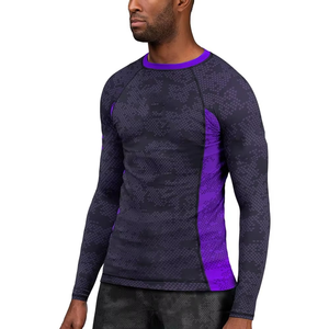 Men's Long Sleeve Breathable Eco-Friendly Anti-Bacterial Rash Guard <b>Surf</b> Shirt BJJ Compression Shirt UPF50+ Quick Dry - Product Image 2