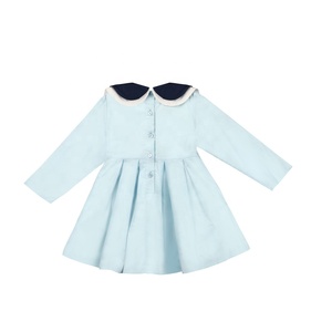 Annabel vestido de algodón transpirable con estampado de Color sólido personalizado para niñas, informal, de manga larga, suministro ODM, fiestas de Otoño de 12 años - Product Image 4