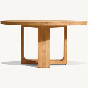 100% <b>Solid</b> <b>Wood</b> Dining <b>Table</b> with Round Shape Modern Design Customized Colors for Restaurants & Hotels - Product Image 5