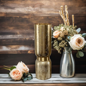 Maceta Vintage personalizada, estilo único, acabado en plata, Metal, decoración para fiesta de boda, jarrón de suelo para tema costero, hierro hecho - Product Image 3
