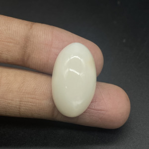 HAYAAT GEMS - Cabujón de Piedra Lunar Blanca Ovalada Natural de 24.20 Quilates, Piedra Preciosa Suelta de la India para la Elaboración de Joyas - Product Image 2