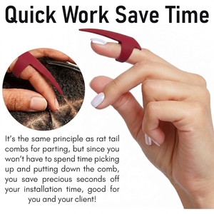 Anillo Separador de Cabello para Extensiones, Herramienta Fácil de Usar para Separar, Seccionar, Trenzar y Peinar Extensiones de Cabello - Product Image 4