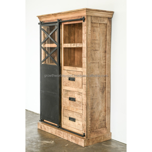 Tablero lateral de madera maciza de la mejor calidad 2025, muebles de Bar para el hogar de diseño Industrial para almacenamiento de sala de estar para apartamento - Product Image 4