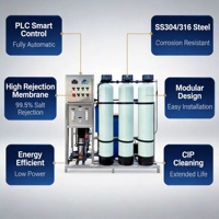 Système d'osmose inverse commercial NUO VISTA en acier inoxydable, installation RO 250-5000 LPH, solution personnalisée pour l'eau potable, boîte de vitesses