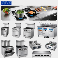 Peralatan Restoran Set Penggorengan, Panggangan, dan Grill Listrik/Gas 1500W 220V Stainless Steel Peralatan Dapur Restoran