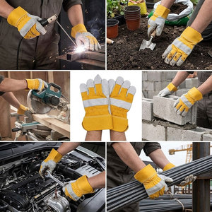 Gants de travail en cuir de vachette pleine fleur, haute performance, doux et confortables, résistants à la chaleur, avec manchette de sécurité, usage général, modèle Canadian Rigger. - Product Image 3