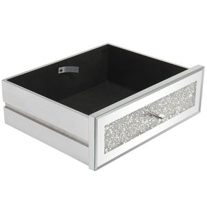 Scrivania per Computer FCH in MDF Argento con Superficie a Specchio e Funzione di Tre Pompe Effetto Vetro Rotto - Product Image 3