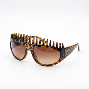 Tortoise Shell Sunglasses Plastic Fashion <b>Eyewear</b> Statement Shades for Holiday Party Daily Wear - Product Image 2