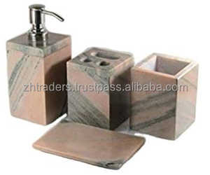 Jabonera de alta calidad, soporte a juego, soporte para cepillos, caja de pañuelos y contenedor elegante, juego de baño de nácar de 6 uds, dispensador de jabón - Product Image 6