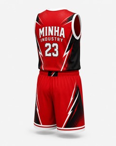 Polyester Custom Men's Basketball Uniform Sublimation Unisex Sportswear Team Name Logo Printed XS Customizable Jersey - Product Image 3