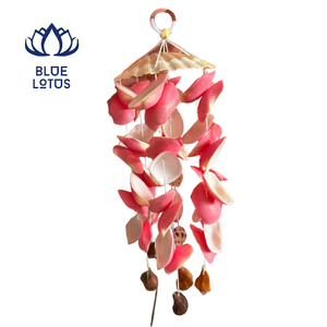 Natural Seashell Die Cut Customized Windmill Handmade <b>Beach</b> Style Flower Hanging Craft Home Garden Patio Decor Gifts BLUE LOTUS - Product Image 6