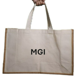 Bolsa de Tela de Algodón 100% Orgánico con Logotipo Personalizado, Ecológica, Reciclable, para Compras, Color Beige Natural, Asa Larga - Product Image 3