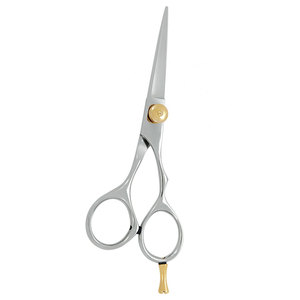 Professional Japanese J2 Hair Cutting <b>Barber</b> Scissors German Stainless Steel Sharp <b>Blade</b> Tip Silver Color Gold Adjustment Screw - Product Image 4