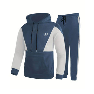 Ensemble de survêtement à capuche pour homme – Idéal pour le fitness, la course, la gym et l'entraînement en extérieur – Coupe ajustée, poches, élégant et confortable - Product Image 1