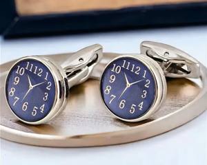 Boutons de manchette pour hommes en gros |   Boutons de manchette en métal personnalisés pour mariage, affaires et tenues formelles, bijoux de mariage en gros - Product Image 1