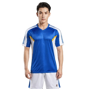 เสื้อฟุตบอล ผ้าโพลีเอสเตอร์ 100%  คอวี  แขนสั้น  สีและโลโก้สั่งทำได้  ปรับขนาดได้  คุณภาพสูง - Product Image 2