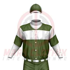Uniformes de Béisbol Cómodos de Bajo MOQ, Uniformes Deportivos Personalizados para Jóvenes, Uniformes de Béisbol de Buena Calidad en Color Sólido - Product Image 5