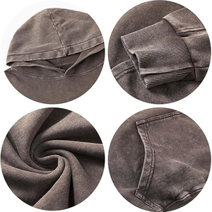 Sudadera con Capucha con Efecto Ácido, Proveedor de Exportación, Sudadera de Forro Polar con Efecto Vintage, Personalización de Marca, Fabricación al por Mayor para Ropa Urbana - Product Image 6