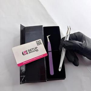 ขนตาปลอมปลายไฟเบอร์เรียบ สีม่วง/ขาวเคลือบผง ขนาด 10 มม. แบบโค้งงอ 90 องศา ทำจากสแตนเลสสตีล - Product Image 6