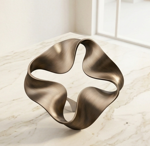 ที่รองหม้อสแตนเลสสีบรอนซ์ทันสมัย รูปทรงหยักศก สำหรับโต๊ะอาหาร - Product Image 2