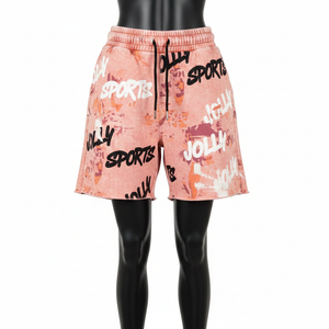 Shorts pour femmes en coton épais, effet délavé, toucher doux, taille élastique, logo imprimé, style vintage - Product Image 6