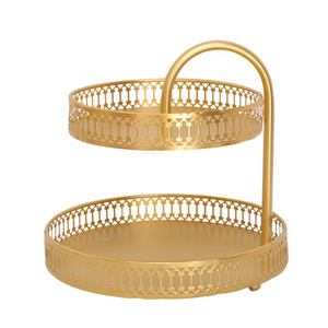 Stylish 2 Tier Metal <b>Cake</b> <b>Stand</b> ith Handle Dessert Display Rack <b>for</b> Wedding Party Birthday Cupcake Display <b>Stand</b> On <b>Sale</b> - Product Image 5