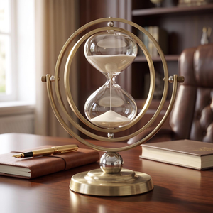 Luxury Brass Hourglass <b>Sand</b> Timer Vintage <b>Decorative</b> Desktop Timepiece for Home Office Desk Decor Gift & Collection - Product Image 5