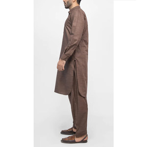 Shalwar Kameez Étnico Tradicional para Hombre, Ropa Casual de Algodón Suave Premium, Shalwar Kameez Tradicional Relajado para Hombre de Algodón Premium - Product Image 3