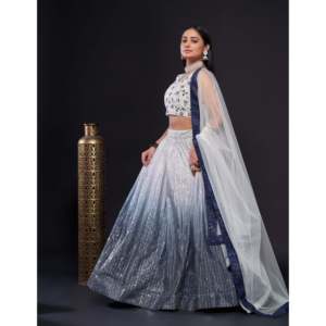 Evening Party Wear Lehenga Choli with Sequence Work - Product Image 5