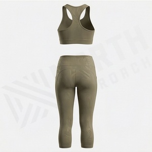 Leggings de yoga sans couture pour femme, personnalisables avec logo, de qualité supérieure, pour la gym, l'entraînement, le fitness, les mouvements sportifs et les activités sportives. - Product Image 2