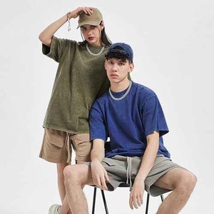 400gsm <b>Thick</b> Tight Collar High Quality Streetwear T-<b>shirt</b> 100% Cotton <b>Men</b> Blank Plain t <b>Shirts</b> Printing Custom logo t <b>Shirt</b> - Product Image 6