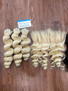 Prix usine noir et blond couleur vapeur lâche ondes extensions de cheveux en vrac cheveux humains vietnamiens sans enchevêtrement disponible en stock - Product Image 5