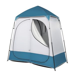 Tenda da campeggio impermeabile in tessuto Oxford PVC 229x229x122cm blu/bianca - Product Image 5
