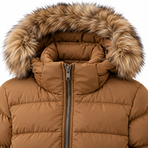 Women's Camel Fur Hooded Puffer Jacket Winter Warm Quilted Parka Slim Fit Custom Logo OEM Wholesale Fashion Outdoor <b>Bubble</b> <b>Coat</b> - Product Image 5