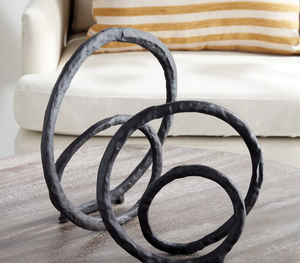 Multi round Shape Black Color Aluminum Metal Sculpture <b>For</b> Living Room <b>Table</b> Decoration Unique Design Round Metal Sculpture - Product Image 5