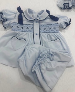 Pyjamas en gros MITEXCO, pyjamas smockés pour bébé fille, taille élastique, jersey long, fabriqué au Vietnam, coton doux de haute qualité - Product Image 2