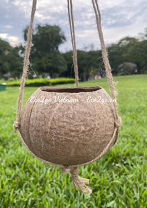 กระถางปลูกมะพร้าว/กะลามะพร้าวทำจากกะลามะพร้าวธรรมชาติสามารถแขวนกลางแจ้งได้ด้วยการ Eco2go แบบเวียดนาม - Product Image 2