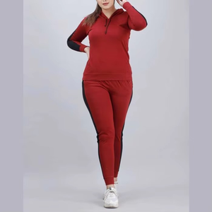 Conjunto Deportivo para Mujer Color Crema con Capucha, Manga Larga, Diseño Sólido, Sudadera Holgada Informal y Pantalones con Bolsillos Laterales - Product Image 3