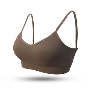 Sujetador deportivo con logotipo personalizado para mujer, ropa deportiva de talla grande 3XL, realce a prueba de golpes, estiramiento rápido, sólido, para gimnasio, Fitness, Yoga - Product Image 4