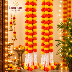 Guirnaldas de Flores de Caléndula Artificiales Hechas a Mano, Ligeras, de Plástico, para Bodas, Graduaciones, Navidad, Año Nuevo, Decoración del Hogar y Templos - Product Image 3