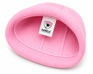 Bonnet en tricot rose unisexe 100% acrylique, couleur unie, style décontracté, chaud pour l'hiver, taille adulte 56-58 cm - Product Image 2