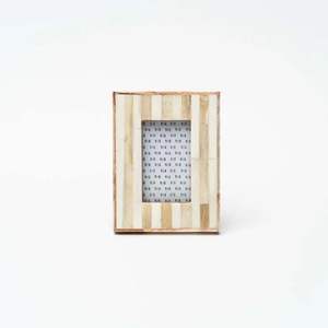 Cadre photo en bois artisanal de luxe élégant avec incrustation d'os, accessoire décoratif écologique pour la maison - Product Image 5