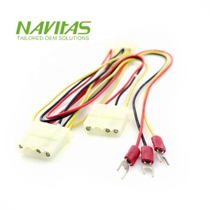 Tùy chỉnh amp 14804240 4 pin 1007 22 AWG cách điện ngã ba uốn thiết bị đầu cuối cáp dây nịt lắp ráp - Product Image 1